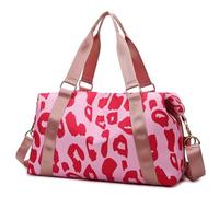 Hixingo Borsone Palestra Grande per Uomo e Donna, Borsone da Viaggio Pieghevole Leggero Salvaspazio 21L Borsa a Tracolla per la Notte, Oggetti Personali, Sport, Fitness (Rosa,46x17x28cm)
