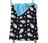 Hixingo Coperta Estiva per Bambini, Stampa Animale Coperte Minky Morbido per Culla e Carrozzine, Copertina per Ragazze Ragazzi e Neonati, Ideale Come Regalo (Stelle & Luna,150x110cm)