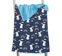 Hixingo Coperta Estiva per Bambini, Stampa Animale Coperte Minky Morbido per Culla e Carrozzine, Copertina per Ragazze Ragazzi e Neonati, Ideale Come Regalo (coniglio bianco,73x102cm)