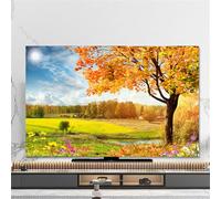 Hixingo Copertura Antipolvere per TV, Motivo Foresta 3D Copri Televisore 32-80inch Copertura Televisore Cover TV Copri TV Protezione TV Custodia Protettiva TV (40-43inch,Foresta)