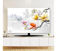 Hixingo Copertura Antipolvere TV,Motivo Fiore di Magnolia 3D Copri Televisore da Interno 32-80 Pollici Custodia Televisore Elastica Cover Protezione TV per Decorativa (Vista montagne,40-43inch)