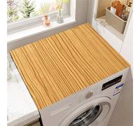Hixingo Copri Lavatrice per Interno, 3D Texture del legno Tappetino Lavatrice Sopra Universale Tappetino Antiscivolo per Frigorifero, Cucina, Asciugatrici, Bagni (Stile 1,50x50cm)