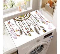 Hixingo Copri Lavatrice per Interno, Modello acchiappasogni Tappetino Lavatrice, Sopra Universale Tappetino Antiscivolo, per Frigorifero, Cucina, Asciugatrici, Bagni (Stile 8,60x60cm)