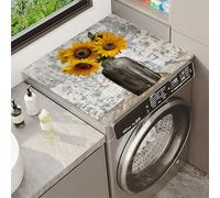 Hixingo Copri Lavatrice per Interno, Stampa di Girasoli Tappetino Lavatrice, Sopra Universale Tappetino Antiscivolo, per Frigorifero, Cucina, Asciugatrici, Bagni (modello 8,40x40cm)