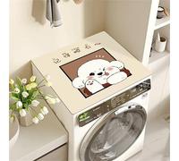 Hixingo Copri Lavatrice per Interno, Stili Stampati in 3D Tappetino Lavatrice, Sopra Universale Tappetino Antiscivolo, per Frigorifero, Cucina, Asciugatrici, Bagni (Cagnolino carino,60x60cm)