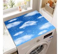 Hixingo Copri Lavatrice per Interno, Universale Tappetino Lavatrice, Sopra Universale Tappetino Antiscivolo, per Frigorifero, Cucina, Asciugatrici, Bagni (Nuvole nel cielo 1,60x60cm)