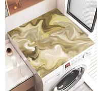 Hixingo Copri Lavatrice per Interno, Universale Tappetino Lavatrice, Sopra Universale Tappetino Antiscivolo, per Frigorifero, Cucina, Asciugatrici, Bagni, Stampa Su Marmo (Marmo marrone,60 * 60cm)