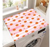 Hixingo Copri Lavatrice per Interno, Universale Tappetino Lavatrice, Sopra Universale Tappetino Antiscivolo, per Frigorifero, Cucina, Asciugatrici, Bagni, 3D Pois (Amore Rosa,60x60cm)