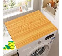 Hixingo Copri Lavatrice per Interno, Universale Tappetino Lavatrice, Sopra Universale Tappetino Antiscivolo, per Frigorifero, Cucina, Asciugatrici,Bagni,3D Venature del Legno (Marrone 01,40x50cm)