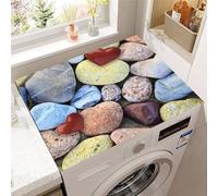 Hixingo Copri Lavatrice per Interno, Universale Tappetino Lavatrice, Sopra Universale Tappetino Antiscivolo, per Frigorifero, Cucina, Asciugatrici, Bagni (Texture della pietra,50x60cm)