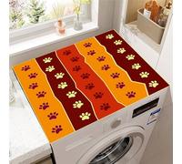 Hixingo Copri Lavatrice per Interno, Universale Tappetino Lavatrice, Sopra Universale Tappetino Antiscivolo, per Frigorifero, Cucina, Asciugatrici, Bagni (Marrone,40x60cm)