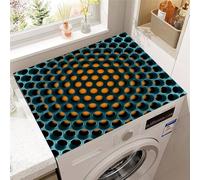 Hixingo Copri Lavatrice per Interno, Universale Tappetino Lavatrice, Sopra Universale Tappetino Antiscivolo, per Frigorifero, Cucina, Asciugatrici, Bagni (Stile Cerchio 8,40x50cm)