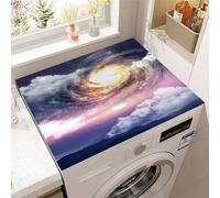 Hixingo Copri Lavatrice per Interno, Universale Tappetino Lavatrice, Sopra Universale Tappetino Antiscivolo, per Frigorifero, Cucina, Asciugatrici, Bagni (Nuvole nel cielo 7,40x60cm)