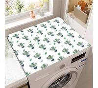 Hixingo Copri Lavatrice per Interno, Universale Tappetino Lavatrice, Sopra Universale Tappetino Antiscivolo, per Frigorifero, Cucina, Asciugatrici, Bagni (Cactus verde 11,60x60cm)