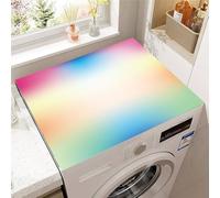 Hixingo Copri Lavatrice per Interno, Universale Tappetino Lavatrice, Sopra Universale Tappetino Antiscivolo, per Frigorifero, Cucina, Asciugatrici, Bagni (arcobaleno 5,60x60cm)
