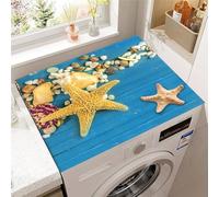Hixingo Copri Lavatrice per Interno, Universale Tappetino Lavatrice, Sopra Universale Tappetino Antiscivolo, per Frigorifero, Cucina, Asciugatrici, Bagni (Pietre di legno,60x60cm)