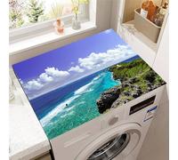 Hixingo Copri Lavatrice per Interno, Universale Tappetino Lavatrice, Sopra Universale Tappetino Antiscivolo, per Frigorifero, Cucina, Asciugatrici, Bagni (Spiaggia Hawaiana 9,50x60cm)