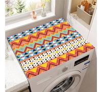 Hixingo Copri Lavatrice per Interno, Universale Tappetino Lavatrice, Sopra Universale Tappetino Antiscivolo, per Frigorifero, Cucina, Asciugatrici, Bagni, Stile Retrò (Stelle blu,50 * 60cm)