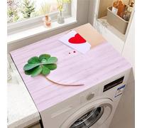 Hixingo Copri Lavatrice per Interno, Universale Tappetino Lavatrice, Sopra Universale Tappetino Antiscivolo, per Frigorifero, Cucina, Asciugatrici, Bagni (trifoglio 9,50x60cm)