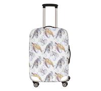 Hixingo Copri Valigia Coperture per Valigie Coprivaligie Da Viaggio, Valigia Protettore Oceano Tartaruga di mare 3D Trolley Custodia Protettiva Bagaglio Copertura (Medusa,30-32 Pollici)