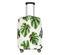 Hixingo Copri Valigia Fiore Coperture per Valigie Coprivaligie Da Viaggio, Stampa Valigia Protettore Spandex Trolley Custodia Protettiva Bagaglio Copertura (Monstera,S (18-20 Pollici))