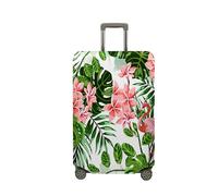 Hixingo Copri Valigia Grande Coperture per Valigie Coprivaligie Da Viaggio, 3D Stampa Valigia Protettore Spandex Trolley Custodia Protettiva Bagaglio Copertura (Monstera E,M (22-24 Pollici))