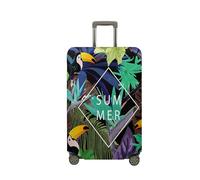 Hixingo Copri Valigia Grande Coperture per Valigie Coprivaligie Da Viaggio, 3D Stampa Valigia Protettore Spandex Trolley Custodia Protettiva Bagaglio Copertura (Monstera A,L (26-28 Pollici))
