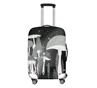Hixingo Copri Valigia Grande Coperture per Valigie Coprivaligie Da Viaggio, Valigia Protettore Spandex Trolley Custodia Protettiva Bagaglio Copertura -Fungo 3D (Nero,M (22-24 Pollici))