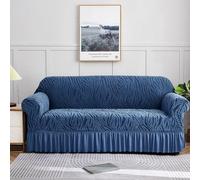 Hixingo Copridivano 1/2/3/4 Posti, Copri Divano Stile Artistico con Gonna, Copridivani Elasticizzato Universale, Telo Divano, Sofa Cover, Copridivani Spesso Tutto Compreso (Blu 01,4 posti)