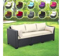 Hixingo Copriseduta Divano Elasticizzato Impermeabile per Esterno e Giardino, Tinta Unita Fodera per Cuscini del Divano Sostitutivi Copridivano Copricuscino con Banda Elastica (Beige,L)