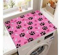 Hixingo Cubre Lavadora Parte Superior, Funda Secadora Carga Superior, Protector Decorativo Cubre Antideslizante para Lavadoras,Secadoras,Cocinas,Autocaravanas,Baños (morado rosa,30x40cm)