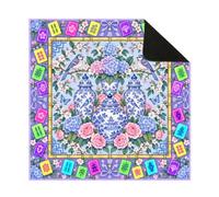 Hixingo Design Colorato Tappetino da Gioco per Mahjong (Stile 1,70x70cm) | Antiscivolo e Silenzioso, Protezione per Tavolo, Giochi da Tavolo per Carte, Chinoiserie Mahjong, Domino, Riunioni Famiglia