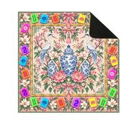 Hixingo Design Colorato Tappetino da Gioco per Mahjong (Stile 4,60x60cm) | Antiscivolo e Silenzioso, Protezione per Tavolo, Giochi da Tavolo per Carte, Chinoiserie Mahjong, Domino, Riunioni Famiglia