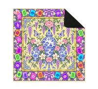 Hixingo Design Colorato Tappetino da Gioco per Mahjong (Stile 5,70x70cm) | Antiscivolo e Silenzioso, Protezione per Tavolo, Giochi da Tavolo per Carte, Chinoiserie Mahjong, Domino, Riunioni Famiglia