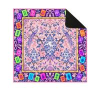Hixingo Design Colorato Tappetino da Gioco per Mahjong (Stile 8,70x70cm) | Antiscivolo e Silenzioso, Protezione per Tavolo, Giochi da Tavolo per Carte, Chinoiserie Mahjong, Domino, Riunioni Famiglia