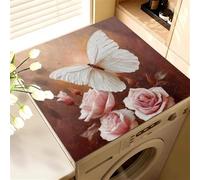 Hixingo Farfalla 3D Copri Lavatrice per Interno, Diatomite Tappetino Lavatrice, Sopra Universale Tappetino Antiscivolo, per Frigorifero, Cucina, Asciugatrici, Bagni (Stile 2,40x50cm)