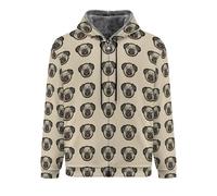 Hixingo Felpa Uomo con Cappuccio Invernale in Pile Calda, Animale in 3D Thickened Felpe Giacca Manica Lunga Comoda a Calda Hoodie con Cerniera, Cappotto Giacca con Tasche Inverno (Cucciolo,3XL)