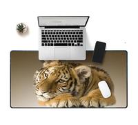Hixingo Impronta Animale Tappetino Mouse, Tappetino Mouse XXL/XL/L, Tappetino Mouse Gaming con Base in Antiscivolo e Bordi Cuciti, Mouse Pad per Ufficio e Casa (900 * 400 * 3mm,tigre)