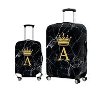 Hixingo Nero Coprivaligia Elastico Coperture per Valigie Lettera Corona Coprivaligie Da Viaggio Copri Valigia Bagagli Copertura Protettiva Bagagli da Viaggio (A,L (26-28 Pollici))