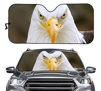 Hixingo Parasole per Parabrezza Auto, 3D Funny Animale Stampa Pieghevole Universale Parasole per Auto Blocca i Raggi UV, Veicolo Fresco, per Veicoli, SUV, Camion, Furgoni (aquila)