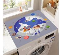 Hixingo Planète Fusée 3D Housse de Machine à Laver, Antidérapant Tapis de Protection Pour Plan de Travail Machine à Laver et Seche Linge Anti-Poussière Protection (modello F,60x60cm)