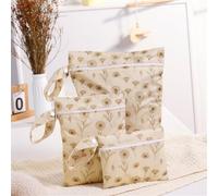 Hixingo Porta Pannolini Lavabili Riutilizzabile, Serie Elegante 3pc Salviette da Borsa Organizzatore Wetbag Impermeabile Borsa Pannolini con Zip per Viaggio, Passeggino, Spiaggia (Cachi,3PC)