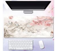 Hixingo Sakura Giapponese Modello Tappetino Mouse, Tappetino Mouse XXL/XL/L, Tappetino Mouse Gaming con Base in Antiscivolo e Bordi Cuciti, Mouse Pad per Ufficio, Casa (600 * 300 * 3mm,Sakura 4)
