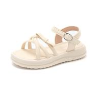 Hixingo Sandali Bambina e Ragazza 26-34, Fiocco Sandalo Bambino Moda Scarpe Estive Bambina Light Floppy Sandali Bimba con Strappo, Principesse Scarpe Bimba Antiscivolo (Bianco,32)