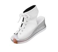 Hixingo Sandali Donna Estive con Zeppa, Comode Leggere Scarpe Aperte con Plateau Donna Sandali Ortopedici Antiscivolo Zeppa Alta per Trekking da Spiaggia 36-43 (Bianco,40)