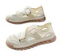 Hixingo Sandali Uomo Estivi Trekking, Eleganti e Comodi Sandali Sportivi Outdoor con Chiusura a Strappo Antiscivolo Leggeri Casual Scarpe da Trekking Traspiranti per L'Estate (Bianco,43)