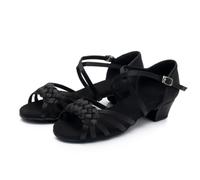 Hixingo Scarpe Ballo Latino Donna Tacco Basso 3.5cm | Ideale Per Salsa e Ballo Da Sala. Realizzato In Materiali Morbidi e Traspiranti Per Un Comfort Eccezionale Ballando