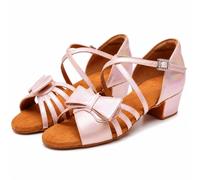 Hixingo Scarpe Ballo Latino Donna Tacco Basso 3.5cm | Ideale Per Salsa e Ballo Da Sala. Realizzato In Materiali Morbidi e Traspiranti Per Un Comfort Eccezionale Ballando