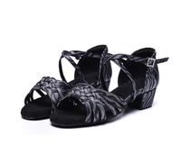 Hixingo Scarpe Ballo Latino Donna Tacco Basso 3.5cm | Ideale Per Salsa e Ballo Da Sala. Realizzato In Materiali Morbidi e Traspiranti Per Un Comfort Eccezionale Ballando