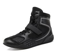 Hixingo Scarpe da Boxe Uomo Donna 36-46, Stivaletti da Wrestling Uomo Donna con Suole in Gomma Antiscivolo Leggero e Traspirante per Allenamento di Fitness (QJ-994 Nero,40)